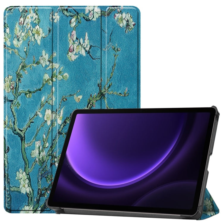 3-Fold Stand Leather Smart Tablet Case For Samsung Galaxy Tab S9 FE+ 12.4