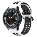For Samsung Galaxy Watch 6 Classic 47mm Two-Colour Silicone Watch Band
