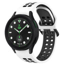 For Samsung Galaxy Watch 6 Classic 47mm Two-Colour Silicone Watch Band