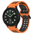For Samsung Galaxy Watch 6 Classic 47mm Two-Colour Silicone Watch Band
