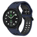For Samsung Galaxy Watch 6 Classic 47mm Two-Colour Silicone Watch Band
