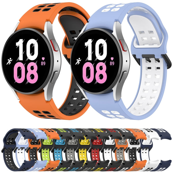 For Samsung Galaxy Watch 6 Classic 47mm Two-Colour Silicone Watch Band