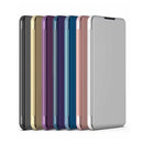 For iPhone 15 Plated Mirror Horizontal Flip Leather Phone Case with Holder