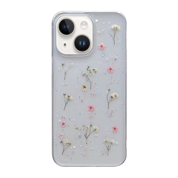 Gypsophila Flowers Pattern TPU Protective Phone Case, For iPhone 15