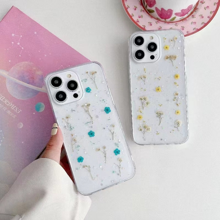 Gypsophila Flowers Pattern TPU Protective Phone Case, For iPhone 15