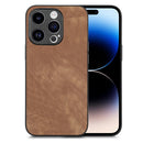 For iPhone 13 Pro Max Vintage Leather PC Back Cover Phone Case