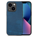 For iPhone 15 Pro Vintage Leather PC Back Cover Phone Case