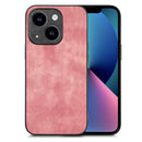 For iPhone 15 Pro Vintage Leather PC Back Cover Phone Case