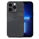For iPhone 13 Pro Vintage Leather PC Back Cover Phone Case