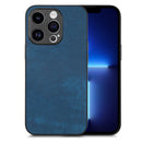 For iPhone 13 Pro Vintage Leather PC Back Cover Phone Case