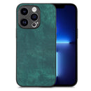 For iPhone 13 Pro Vintage Leather PC Back Cover Phone Case