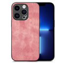For iPhone 13 Pro Vintage Leather PC Back Cover Phone Case