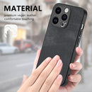 For iPhone 13 Pro Vintage Leather PC Back Cover Phone Case