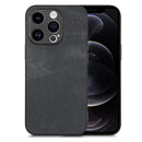 For iPhone 14 Vintage Leather PC Back Cover Phone Case