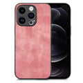 For iPhone 12 Pro Vintage Leather PC Back Cover Phone Case