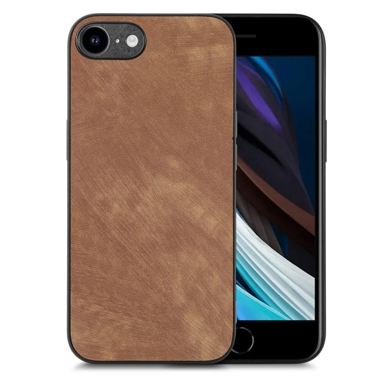 For iPhone 12 Pro Vintage Leather PC Back Cover Phone Case