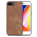 For iPhone 15 Pro Vintage Leather PC Back Cover Phone Case