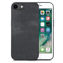 For iPhone 13 Vintage Leather PC Back Cover Phone Case