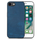 For iPhone 13 Vintage Leather PC Back Cover Phone Case