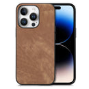 For iPhone 13 Pro Max Vintage Leather PC Back Cover Phone Case