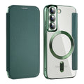 Shield MagSafe RFID Anti-theft Leather Phone Case, For Samsung Galaxy S22 5G