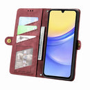 For Samsung Galaxy A15 Zipper Wallet Side Buckle Leather Phone Case