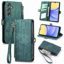 For Samsung Galaxy A15 Zipper Wallet Side Buckle Leather Phone Case