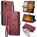 For Samsung Galaxy A15 Zipper Wallet Side Buckle Leather Phone Case