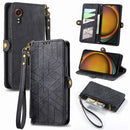 For Samsung Galaxy A15 Zipper Wallet Side Buckle Leather Phone Case