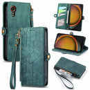 For Samsung Galaxy A15 Zipper Wallet Side Buckle Leather Phone Case