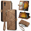 For Samsung Galaxy A15 Zipper Wallet Side Buckle Leather Phone Case