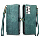 For Samsung Galaxy A15 Zipper Wallet Side Buckle Leather Phone Case