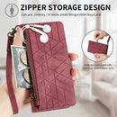 For Samsung Galaxy A15 Zipper Wallet Side Buckle Leather Phone Case