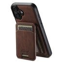 Suteni H16 Litchi Texture Leather Detachable Wallet Back Phone Case, For iPhone Air, For iPhone 16 Pro Max, For iPhone 16 Pro, For iPhone 16 Plus, For iPhone 16, For iPhone 15 Pro Max