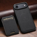 Suteni H16 Litchi Texture Leather Detachable Wallet Back Phone Case, For iPhone Air, For iPhone 16 Pro Max, For iPhone 16 Pro, For iPhone 16 Plus, For iPhone 16, For iPhone 15 Pro Max