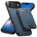 Suteni H16 Litchi Texture Leather Detachable Wallet Back Phone Case, For iPhone Air, For iPhone 16 Pro Max, For iPhone 16 Pro, For iPhone 16 Plus, For iPhone 16, For iPhone 15 Pro Max