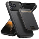 Suteni H16 Litchi Texture Leather Detachable Wallet Back Phone Case, For iPhone 18, For iPhone 18 Pro, For iPhone 18 Pro Max, For iPhone 17 Pro Max, For iPhone 17 Pro, For iPhone 17
