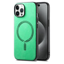 For iPhone 11 Pro Solid Colour Retro Magsafe PU Back Cover Phone Case
