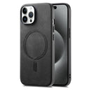 For iPhone 11 Pro Solid Colour Retro Magsafe PU Back Cover Phone Case