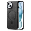 For iPhone 13 Solid Colour Retro Magsafe PU Back Cover Phone Case