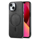 For iPhone 13 Solid Colour Retro Magsafe PU Back Cover Phone Case