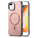 For iPhone 13 Solid Colour Retro Magsafe PU Back Cover Phone Case