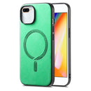 For iPhone 13 Solid Colour Retro Magsafe PU Back Cover Phone Case
