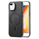 For iPhone 13 Solid Colour Retro Magsafe PU Back Cover Phone Case