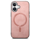 For iPhone 11 Pro Solid Colour Retro Magsafe PU Back Cover Phone Case