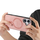 For iPhone 15 Pro Max Solid Colour Retro Magsafe PU Back Cover Phone Case