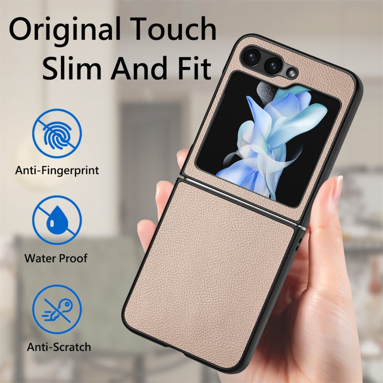 Samsung Galaxy Z Flip 6 Litchi Texture Folding Shockproof Phone Case Cover