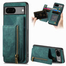 Retro Leather Zipper Wallet Back Phone Case