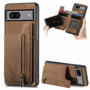 For Google Pixel 7 Leather Zipper Wallet Back Phone Case