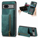 For Google Pixel 7 Leather Zipper Wallet Back Phone Case